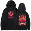 Mens Oversized Hoodie With Retro Graphic Print Fall Casual Sweatshirt Youth