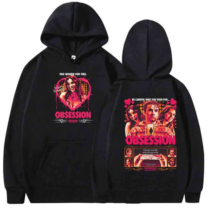 Mens Oversized Hoodie With Retro Graphic Print Fall Casual Sweatshirt Youth