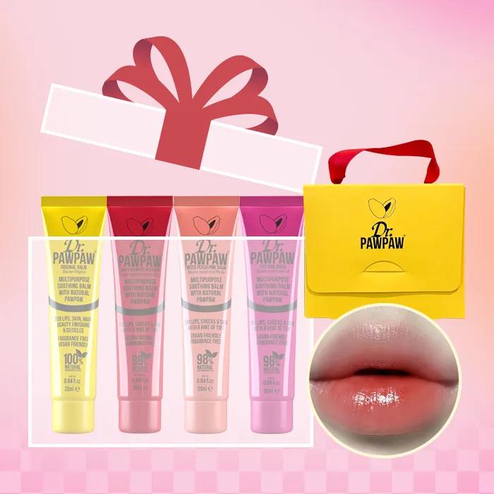 

Dr. Popo Lip Balm 25ml Original + Red + Peach Pink + Hot Pink + Mini Box Set