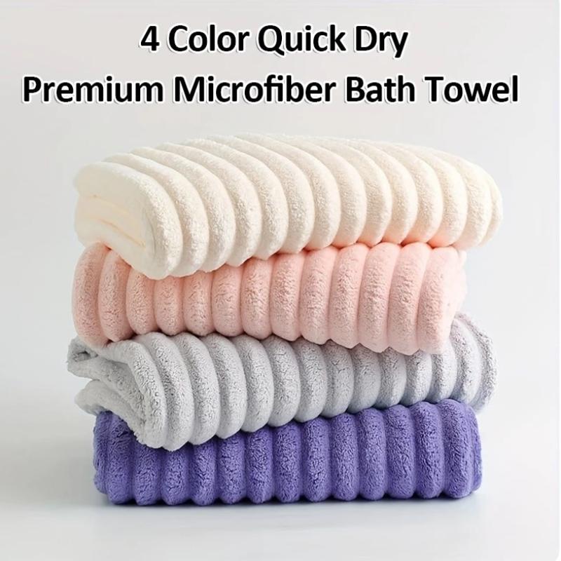 4 Color Quick Dry Premium Microfiber Bath Towel Absorbent Soft Bath Towel For Gift