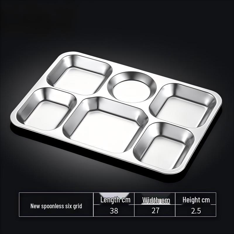Stainless Steel Partitioned Cafeteria Tray