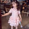 MIMIHELLO Girls' Summer Polo Collar Academy Style Cake Dress