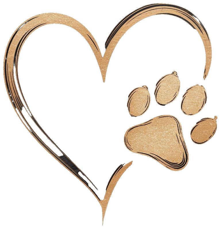 Heart Outline With Paw Print women's hoodies
