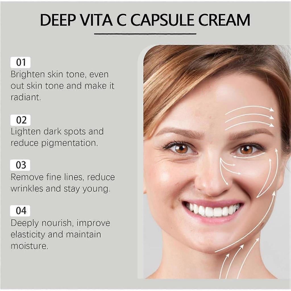 Deep Vita C Cream, Moisturizing Anti-Wrinkle Vitamin C Lotion For Instant Glow