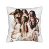 Katseye Kpop Style Square Pillow Cases Cushion Cover Vintage Zippered Decorative Throw Pillow Case Cover For Home 45X45Cm