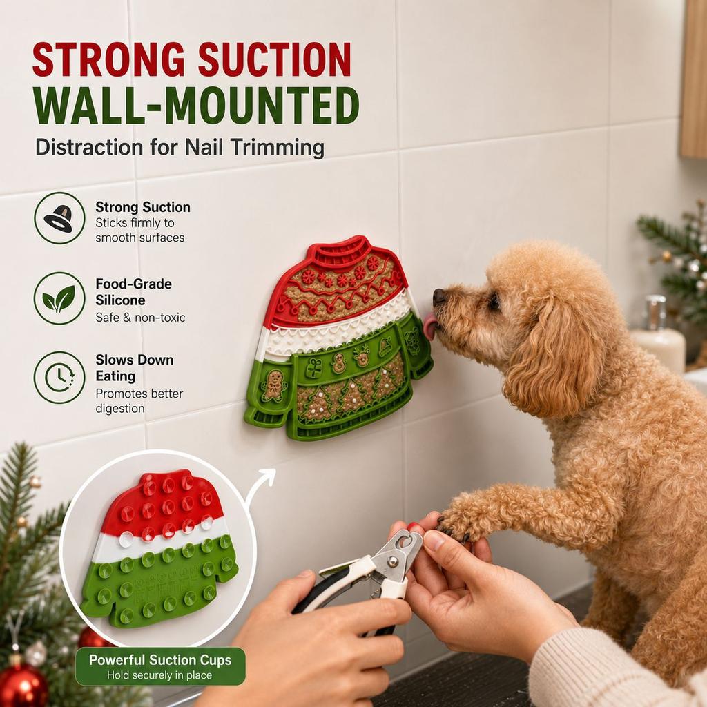 Silicone Lick Mat Slow Feeder for Cats & Small Dogs Non-Slip Design with Suction Cups Dishwasher Safe Pet Dish Extends Mealtime and Reduces Anxiety