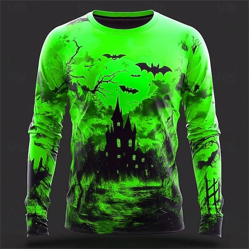 New Style Skeleton Skeleton Men s Casual Round Neck Long Sleeve Autumn Winter Round Neck Pullover Long Sleeve Fashion Streetwear S