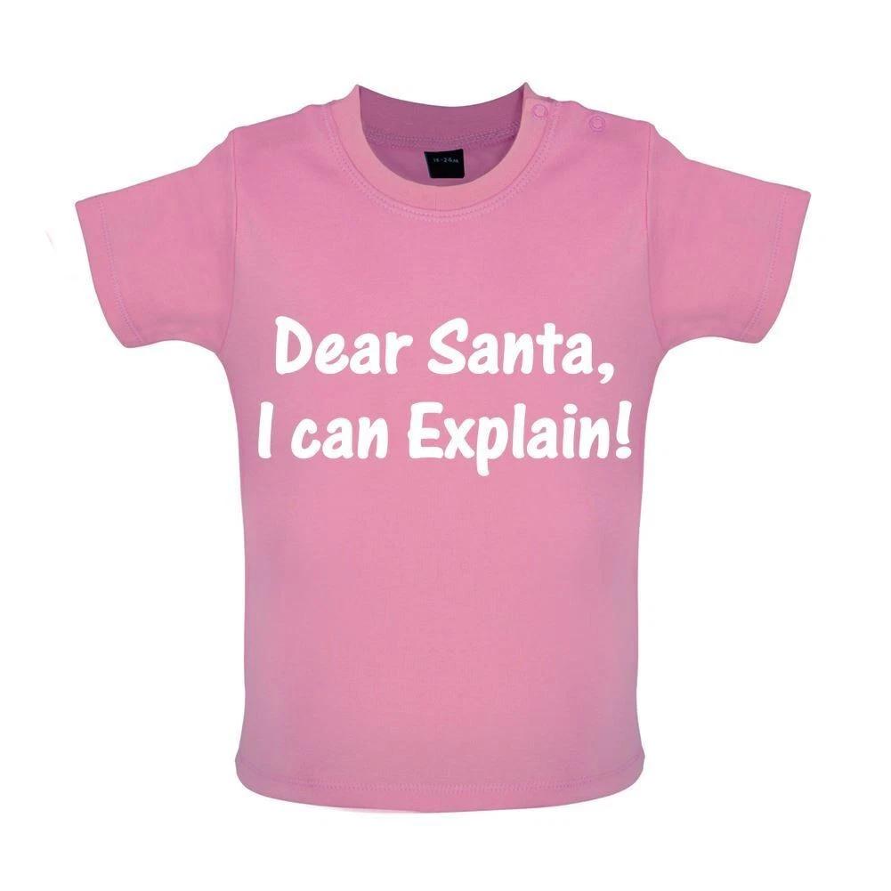 Dear Santa, I Can Explain Baby Kids Boys Girls Unisex T-Shirt / Babygrow - Christmas Xmas Secret 160
