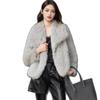 Women's Loose Lapel Faux Fur Coat, Fashion Solid Color Elegant Warm Furry Outwear For Women, European American Style Crossborder Female Jacket