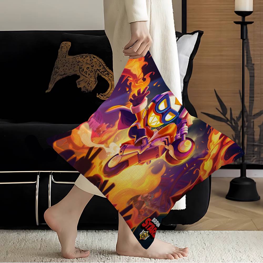 Strategy Game B-BRAWL STARS Cushion Cover Polyester Sofa Cushions Decorative Throw Pillows Home Decoration Pillowcover