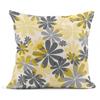 Gray White Yellow Chrysanthemum Flower And Bird Linen Pillowcase Sofa Cushion Cover Home Decoration Can Be For You