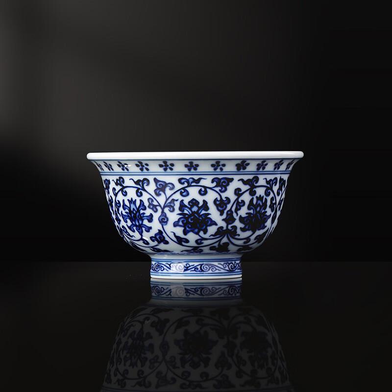 Jingdezhen Hand-Painted Intertwined Lotus Ceramic Master Teacup