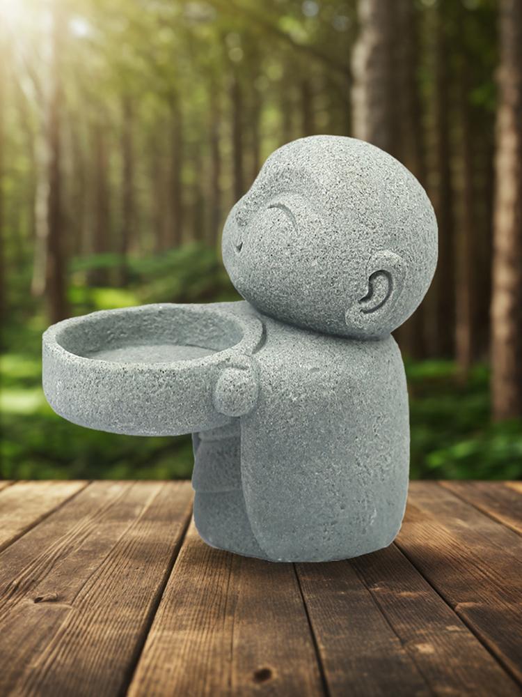 Simplistischer Buddha-Statuen-Kerzenhalter Harz-Buddha-Statuen Vintage Buddha Teelichthalter für Zuhause Büro Chinesisches Zubehör