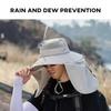 Fishing Hat for Men Summer Outdoor Sun Protection Cap with Neck Flap Wide Brim Fisherman Hat for Hiking Camping Beach