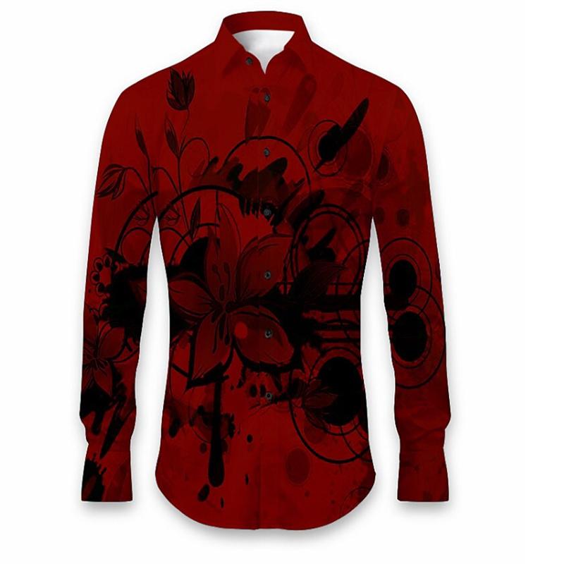 Men's Shirt Pattern Shirt Outdoor Street Long Sleeved Printed Clothing Fashion Street Clothing Designer Casual Breathable