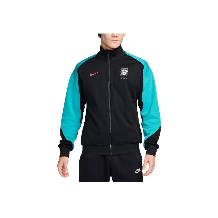 Nike Color Block Loose Fit Football Sports Stand Collar Long Sleeve Jacket Men Jacket Black FJ2912-010