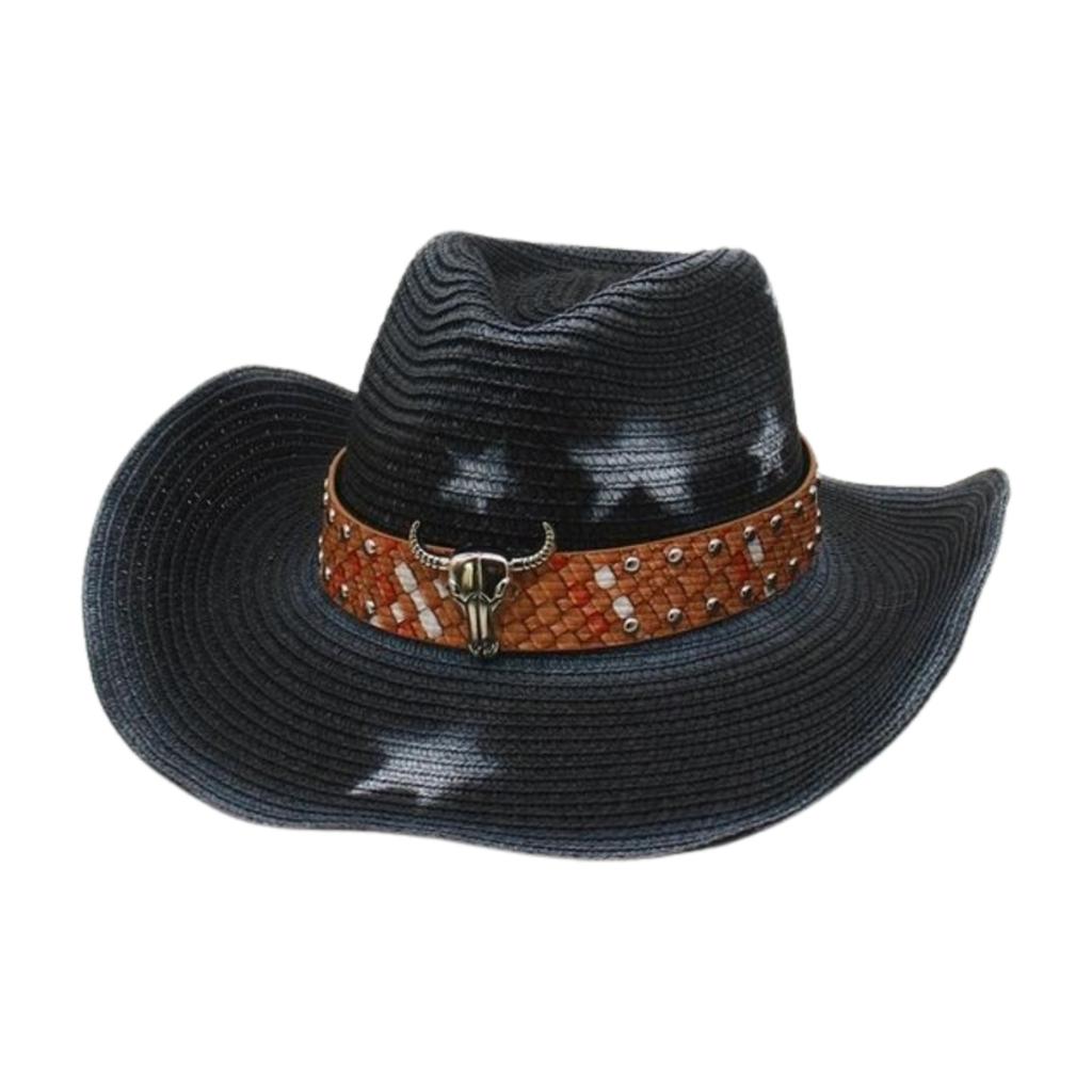 Sunscreen Sun Hat Vacation Sun Hat Outdoor Western Hat Cowboy Beach Seaside Summer Shade Straw Hat
