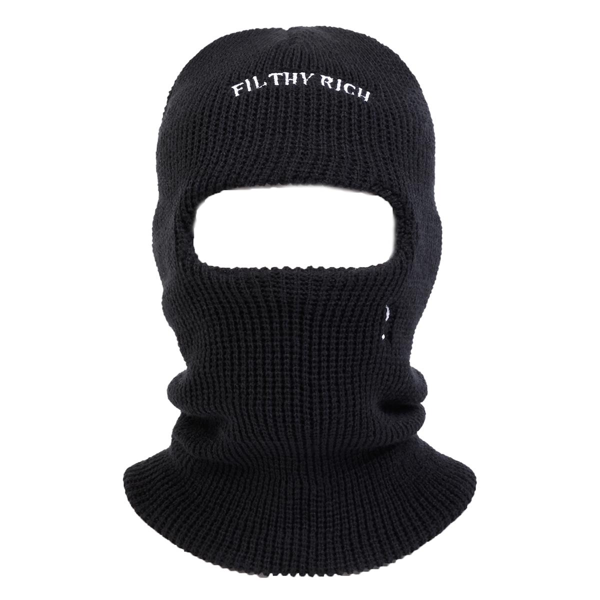 

FIL THY RICH Шапка-балаклава Унисекс Уличная теплая шапка Мужские хип-хоп кепки Повседневная шапка Ветрозащитные и морозостойкие шапки чёрный