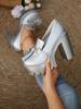Women's Chunky Heel High Heel Shoes with Tassel Decoration - 2025 Autumn Collection in Plus Sizes