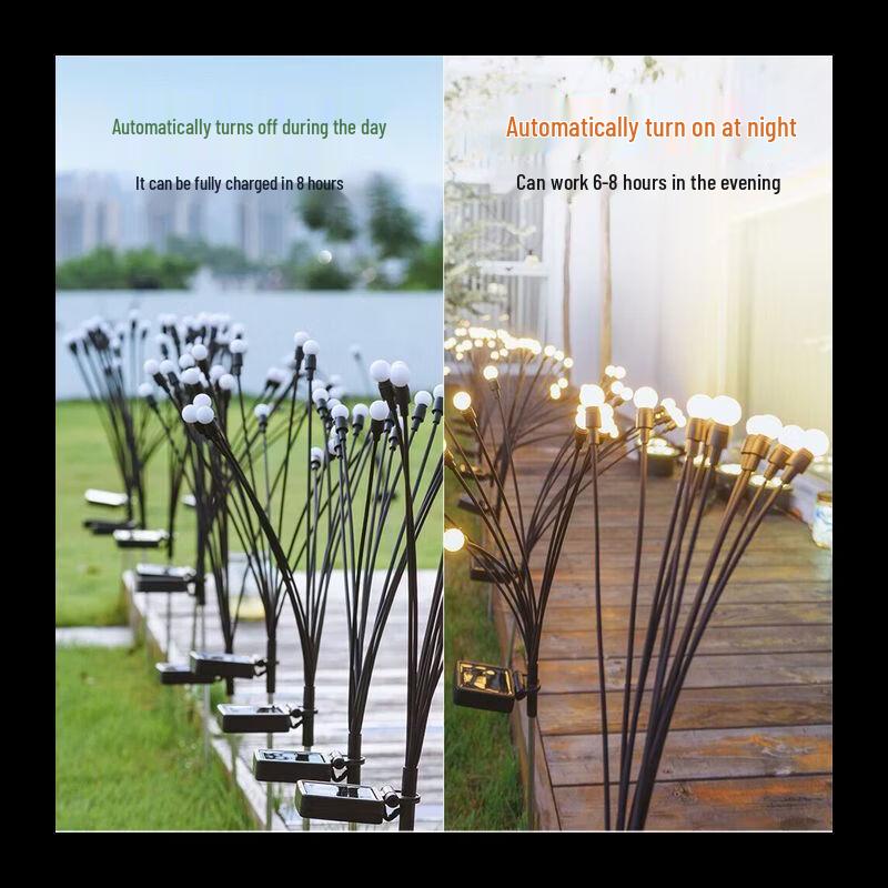 Outdoor Solar Firefly Garden Stake Lights