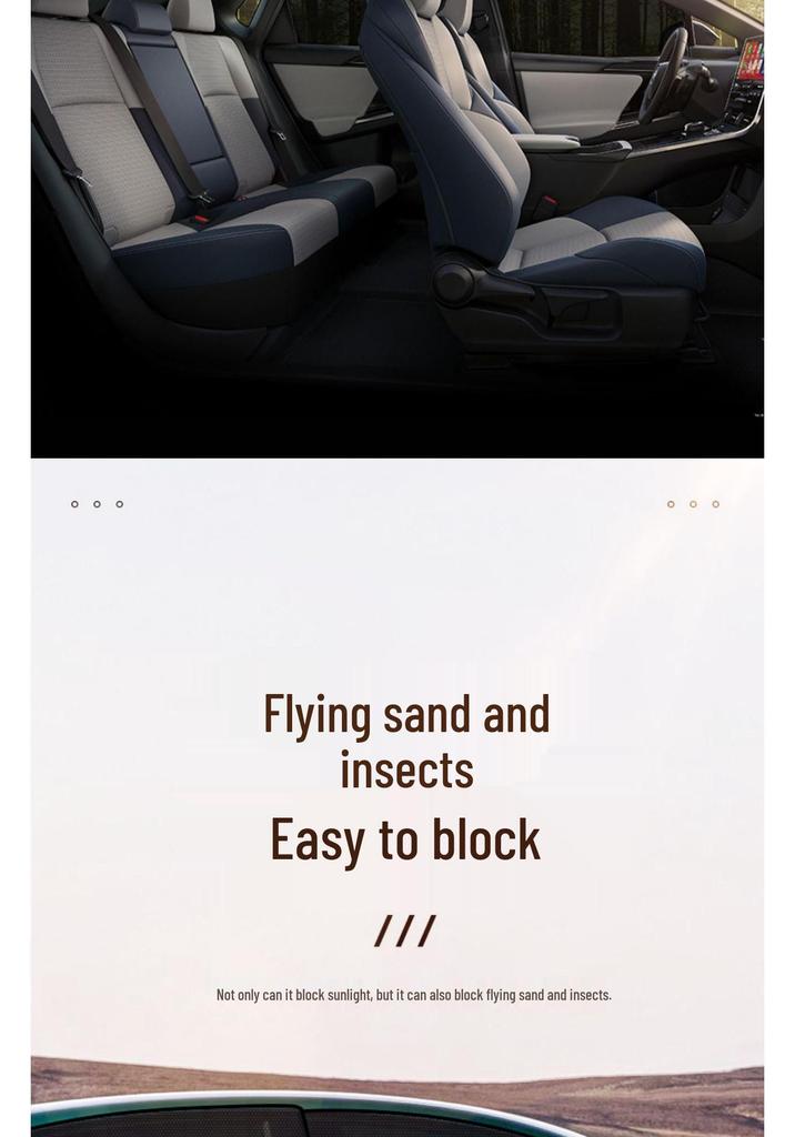 Auto-Fenster-Sonnenschutz & Mückenschutz: Insektenschutznetz und Sonnenschutzvorhang