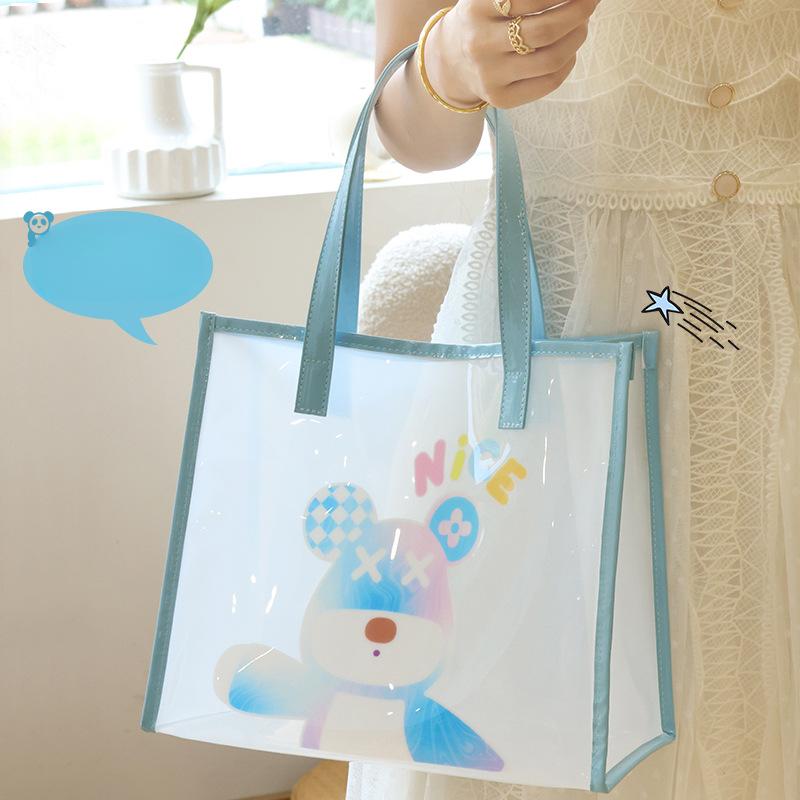 Bag Female Summer Jelly Beach Bag Transparent Hand Bag PVC Storage Bag Niche Portable Handbag Shoulder Bag