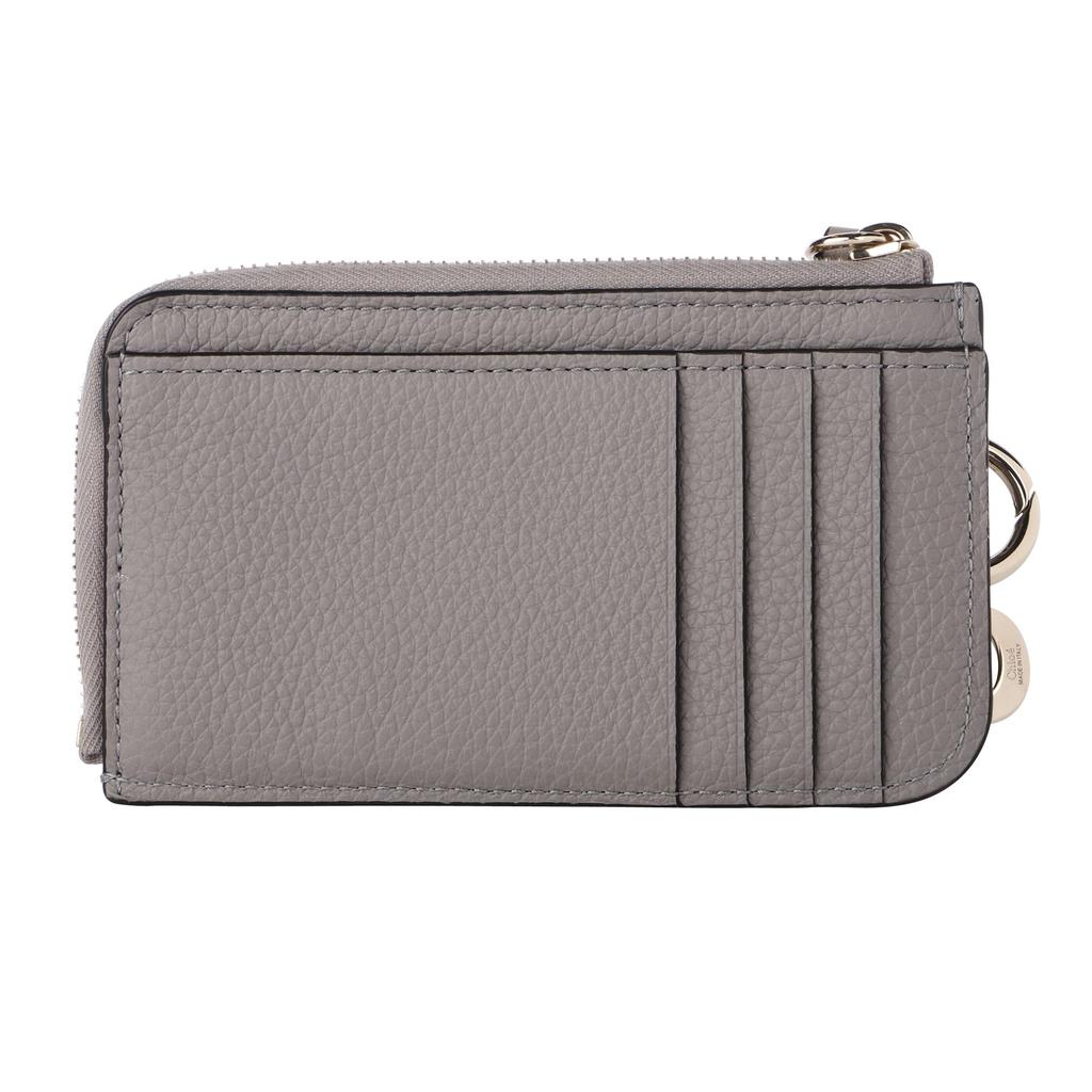 Chloe Card Case CHC21WP944F57 053 Leather Wallet Gray [Used]