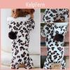 Warm Leopard Pet Winter Dog Puppy Clothes Hoodie Jumpsuit Pajamas Outwear