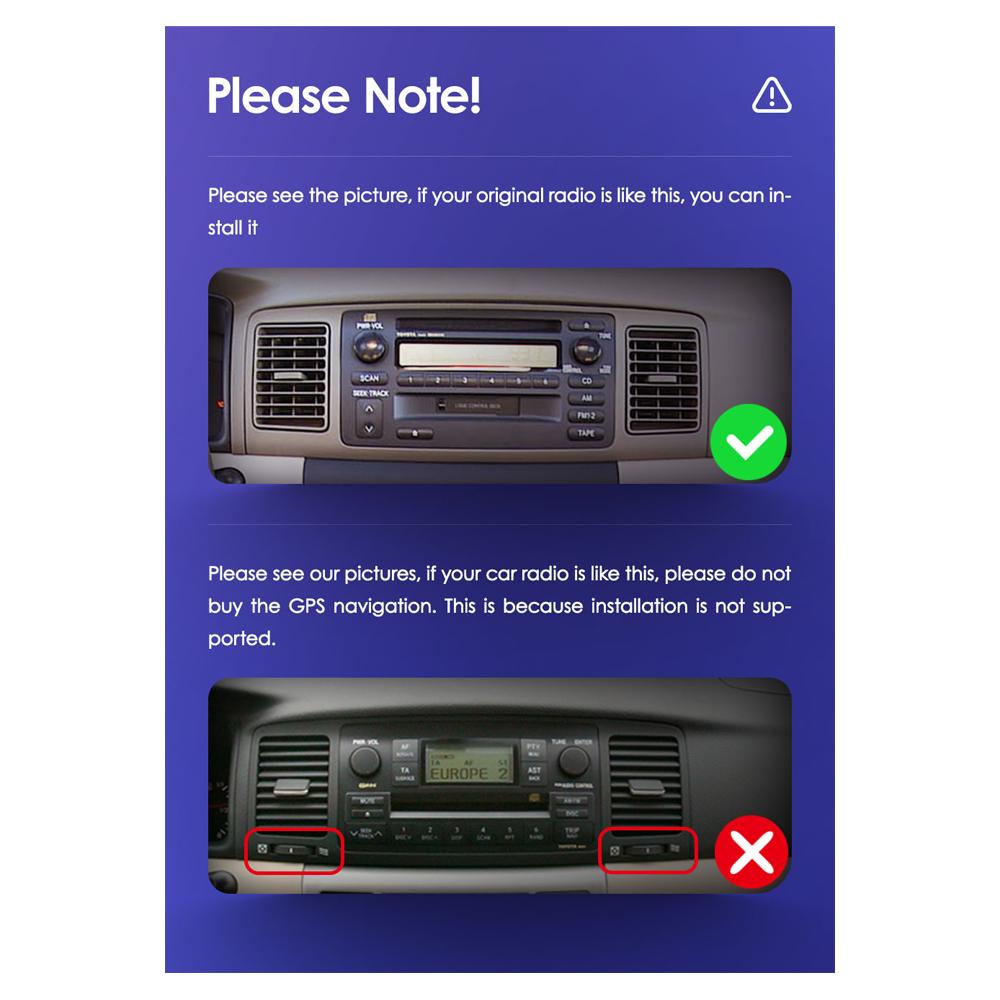 Icreative Car Radio Multimedia MP5 Player Head Unit Stereo BT For Toyota Corolla Fielder E120 2000-2004