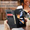 Anti -Scratch Vintage Leather Phone Bag Case For Samsung Galaxy Z Fold4 5g Fold 4 Zfold4 Card Slot Full Protection Cover Coque