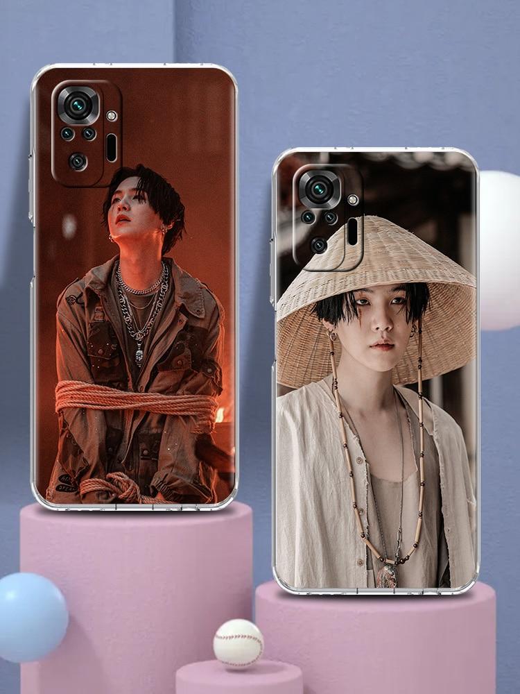 Phone Case For Xiaomi Poco X3 NFC M3 F3 Redmi Note 9S 9 8 10 Pro 7 8T 9C 9A 8A K40 Soft Silicone Clear Cover Coque Agust D Suga