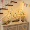 LED Bendable Branches Easter Egg Tree Tabletop Centerpiece with Lights Holiday Easter Decorations for Home Battery USB Powered