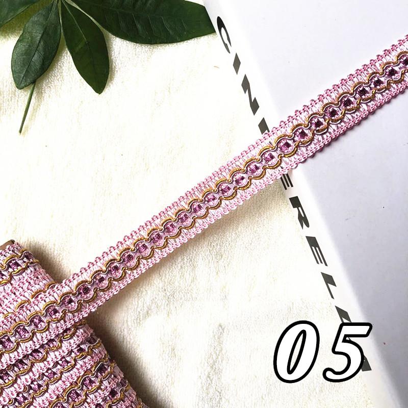 12 Metrów Koronka do Zasłon Frędzel 2 cm Szerokość Plecionka Wykończenie Krawędzi Wstążka do Szycia Krawędzi Poduszki Sofy Tapicerka Akcesoria DIY