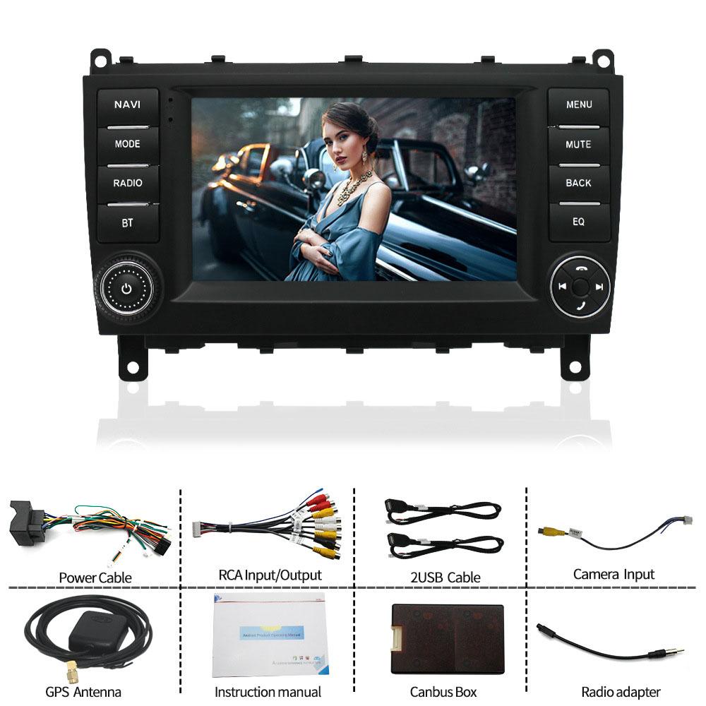 7Inch Android 13 GPS Car Multimedia Player For No DVD Mercedes Benz C-Class W203 Wireless Carplay & Android Auto GPS