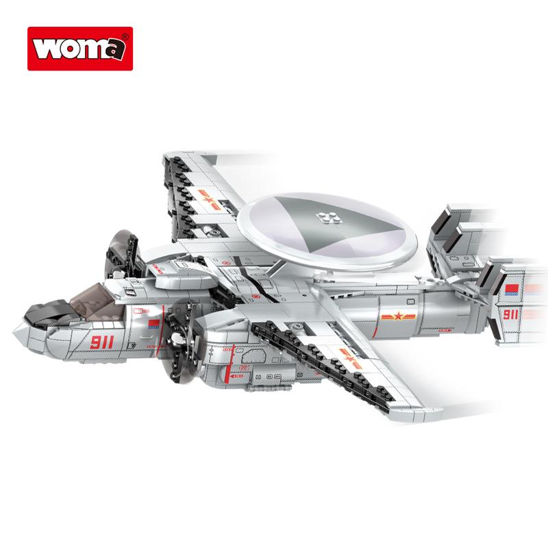 

WOMA TOYS C0836 829 шт. Серебряный большой игрушечный реактивный военный самолет военно-воздушных сил транспортный самолет строительные блоки набор для детей