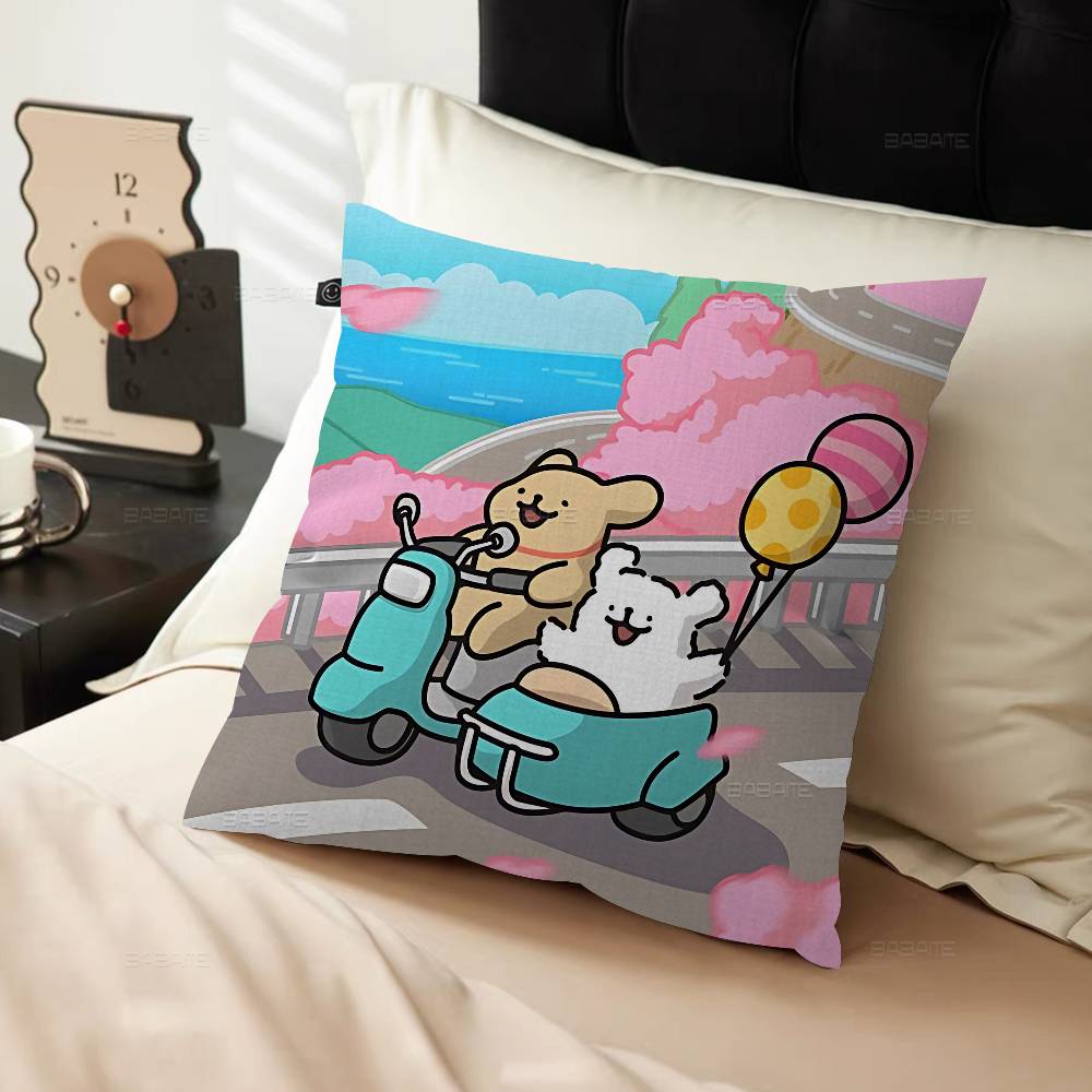 Cute Cartoon Line Dog Personalized picture text home decorative pillows Household Gifts 45x45cm