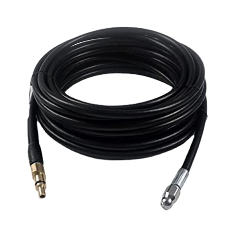 YUET 15 M High Pressure Washer Drain Pipe Cleaning Hose Cleaner Set with Adapter, Hose Unblocking Sewer Injector, Rotating Nozzle Replacement for Karc