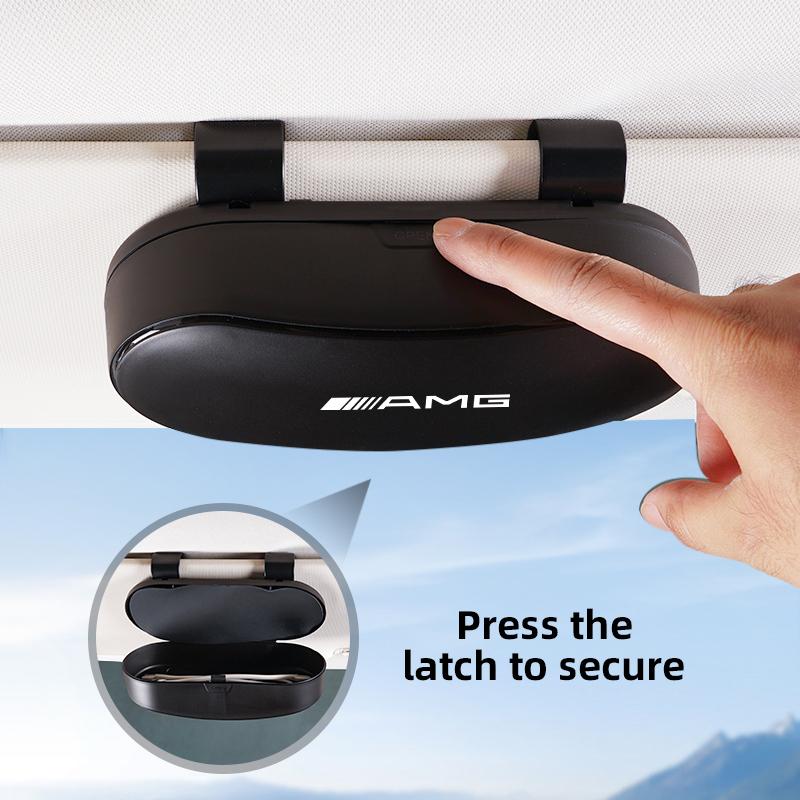 Car Glasses Box Portable Sun Visor Multifunctional Storage Box Accessories Car Hub Cap For Mercedes Benz AMG W214 W205 W204 W206