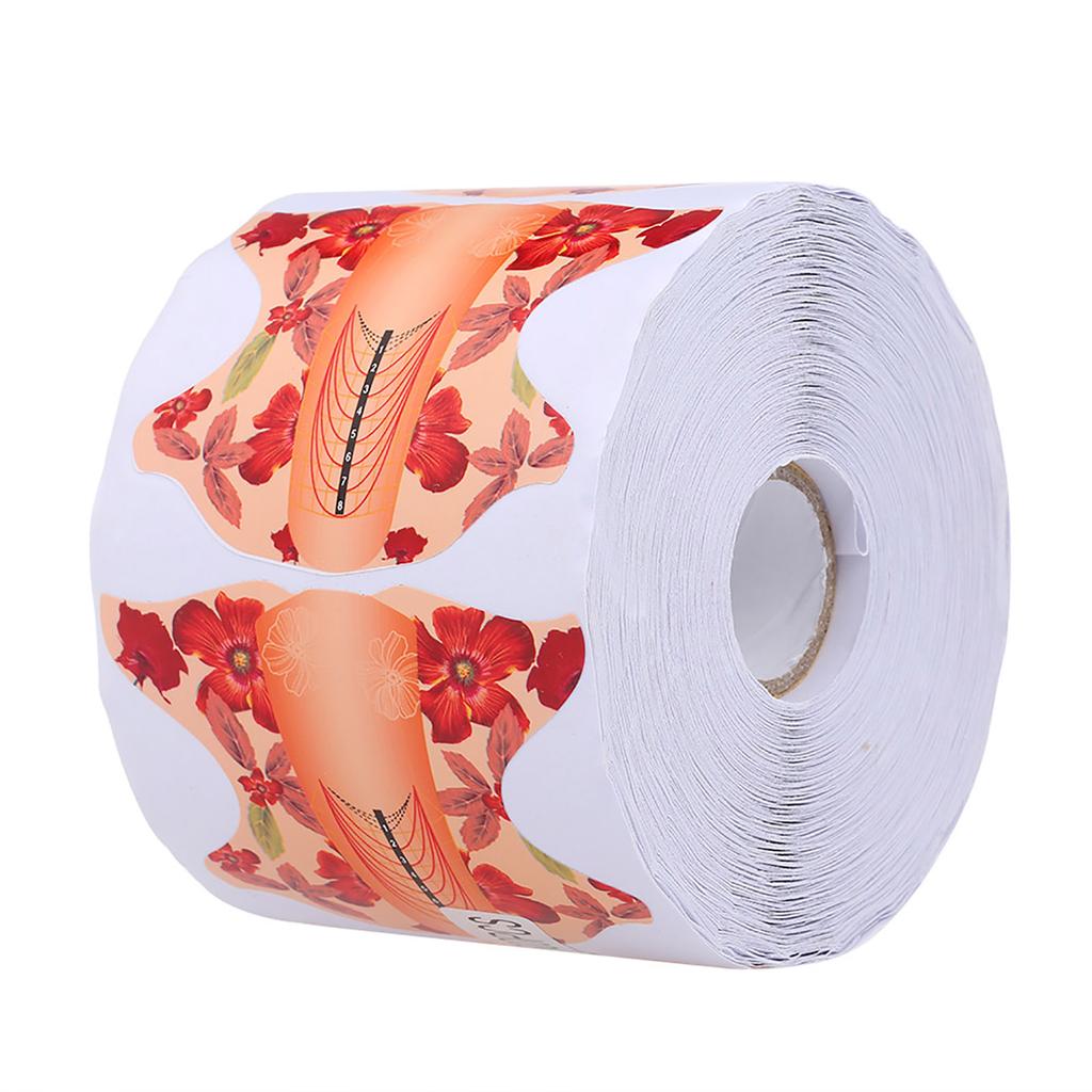 500Pcs Nail Art Acrylic Tip Guide Gel Extension Nail Polish Styling Tools Curl Forms for Nails Care