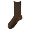 Women's Spring and Fall Cotton Rolled Edge Boneless Antibacterial Medium Tube Pile Socks