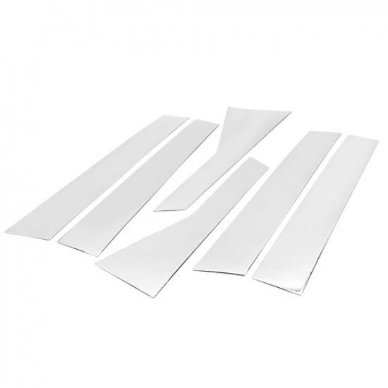 For Cadillac CT6 2016- Stainless Chrome Window Pillar Post Covers Trim 6Pcs