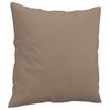 2 Seater Sofa with Decorative Cushions Cappuccino Brown 140 Cm Faux Leather