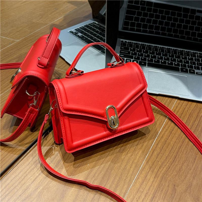 

Fashion high-end small square bag summer new niche casual commuter messenger bag trendy shoulder bag червоний
