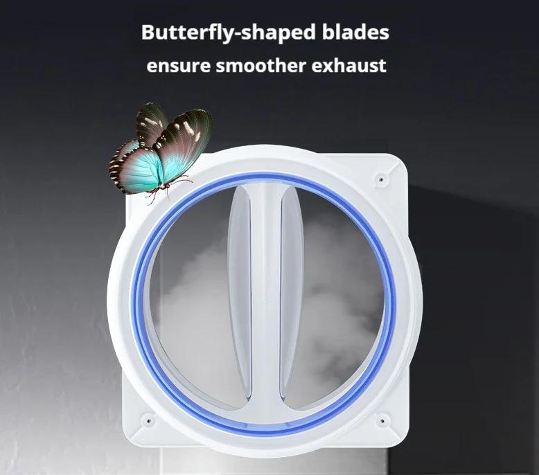 Kitchen Range Hoods Check Valve 150/160/180MM/200MM Pipe Double-ended Air Outlet Fresh ABS Highly Sealable And Heat Resisting