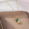 Titanium Steel Star Necklace for Women Planet Moon Astronaut Pendant Necklaces Jewelry Gifts