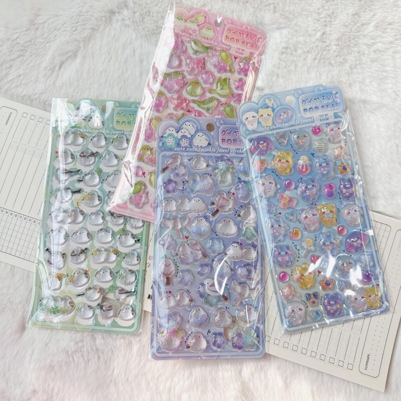 New Crystal Decorative Stickers - Cute Animals Suitable For Diy Magazine And Phone Case Animeworlds Store