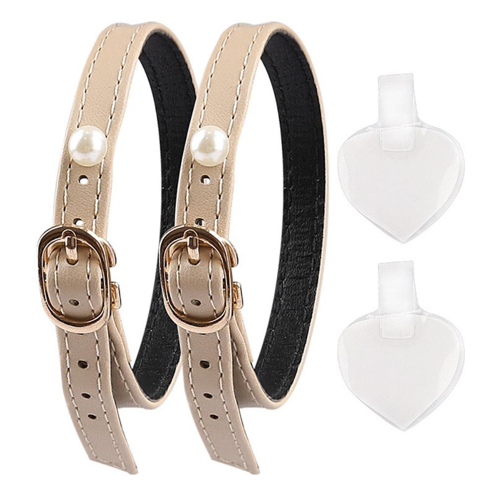 1 par justerbara skosnören för kvinnor, anti-loss, anti-fall, hälremmar, bälte, högklackade skor, band