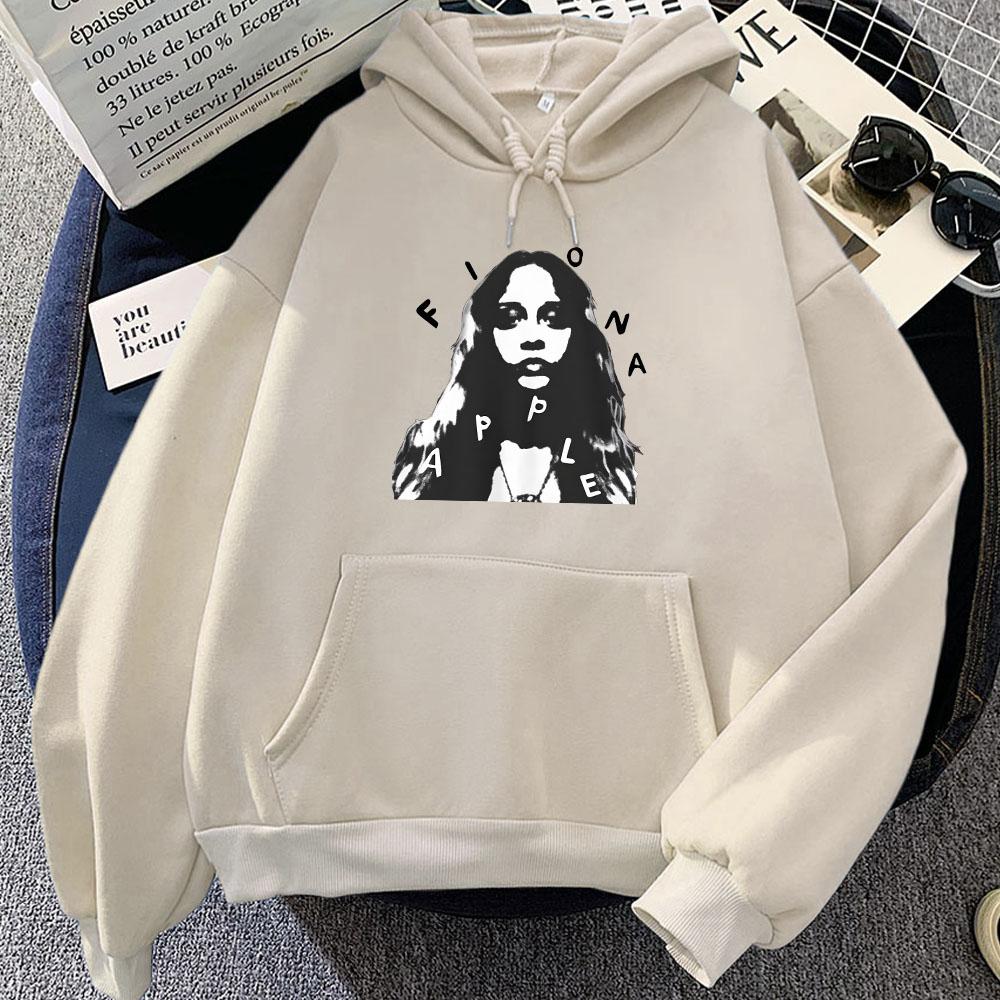 Langärmlige Grafik-Kleidung Fiona-apple Sänger Druck Hoodies Sudaderas Winter Fleece Kapuzenpullover Damen Hoodie Y2k Oberteile
