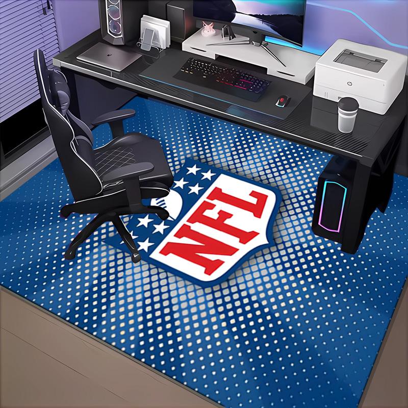 Tappeto Collezione Squadre NFL Tappeto per Ufficio Tappetino Antiscivolo, Tappeto per Sedia Copertura Pavimento per Gaming, Camera da Letto, Soggiorno, Decorazione Casa Regalo di Natale
