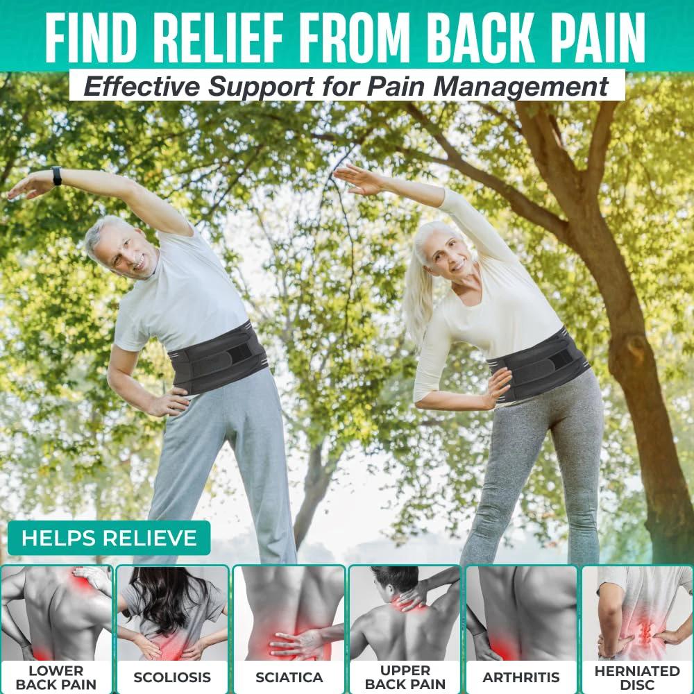 Unisex Sport Back Brace Lower Back Stress Relief Breathable Adjustable Waist Trainer Weight Loss Abdomen Belt,Ergonomic Design